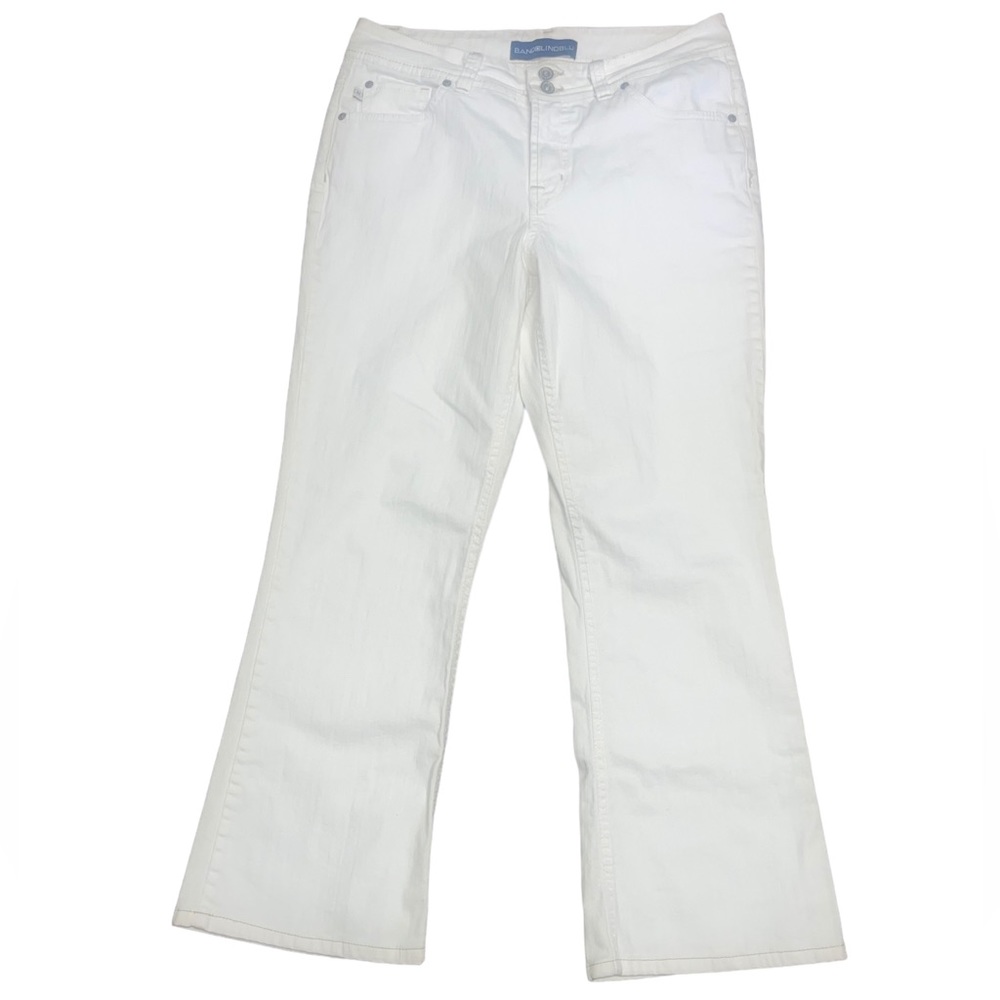 Women’s Bandolino Blu White Denim Jeans Arianna Bootcut Size 8 EUC
